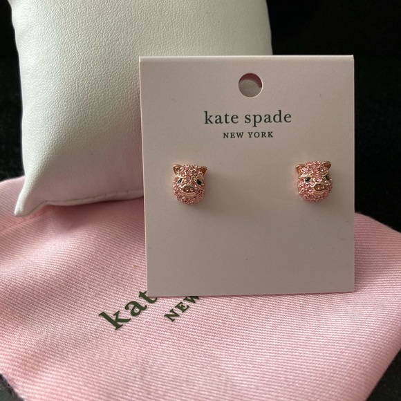 kate spade Jewelry - **LAST ONE**Kate Spade Pave Pink Pig Studs